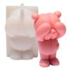 Fashionable Bear Sturdy Silicone Mould for Candle and Soap Making Chocolate Fondant Crafting Home Decoration Gifts