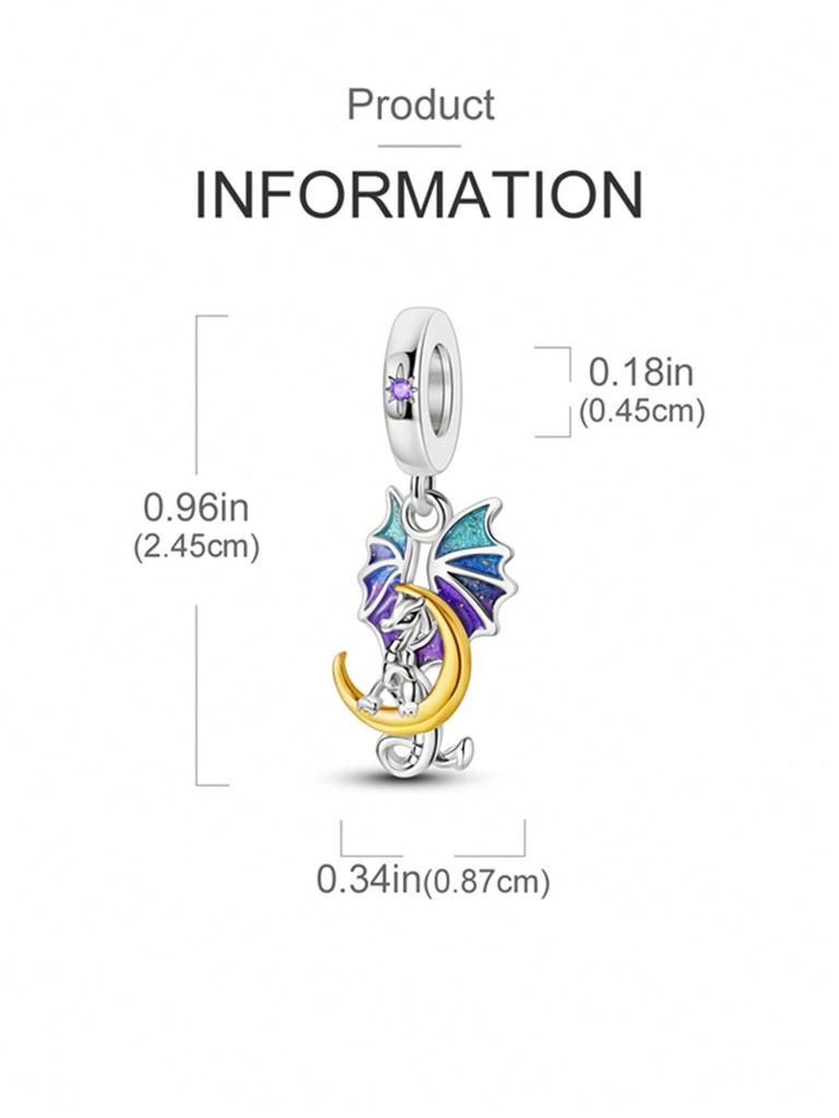 Copper Metal Plated Authentic Original Charm Bead Components Dinosaur Bead Components Compatible With Bracelet High Quality Fine Jewelry Women's High