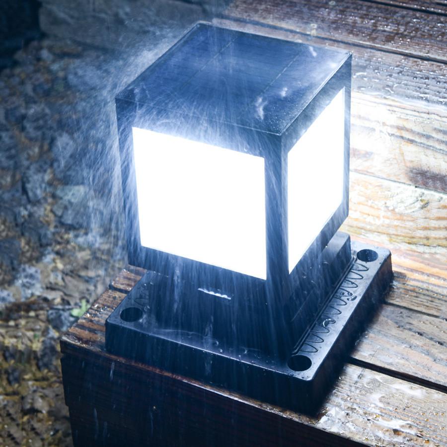 Солнечный фонарь, столбчатая лампа, наружный водонепроницаемый солнечный столб, головной светильник, солнечный ландшафтный столбик, светильник для декора двора виллы