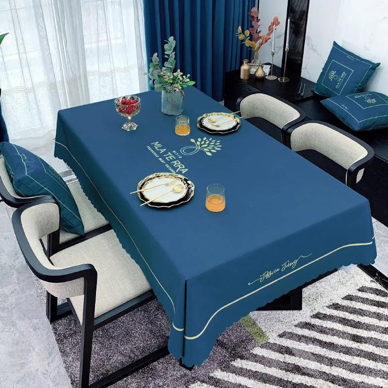 Современная минималистичная скатерть, украшение для кухни, покрытие для обеденного стола, водонепроницаемая и маслостойкая скатерть
