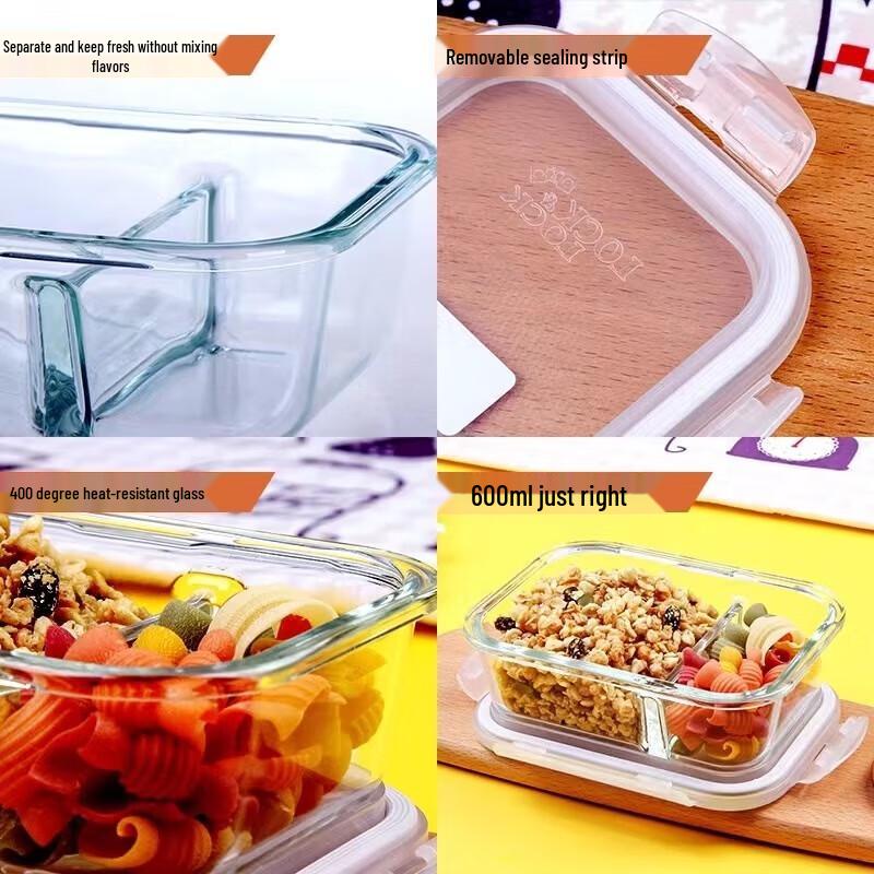 Lock&Lock Divided Glass Lunch Box