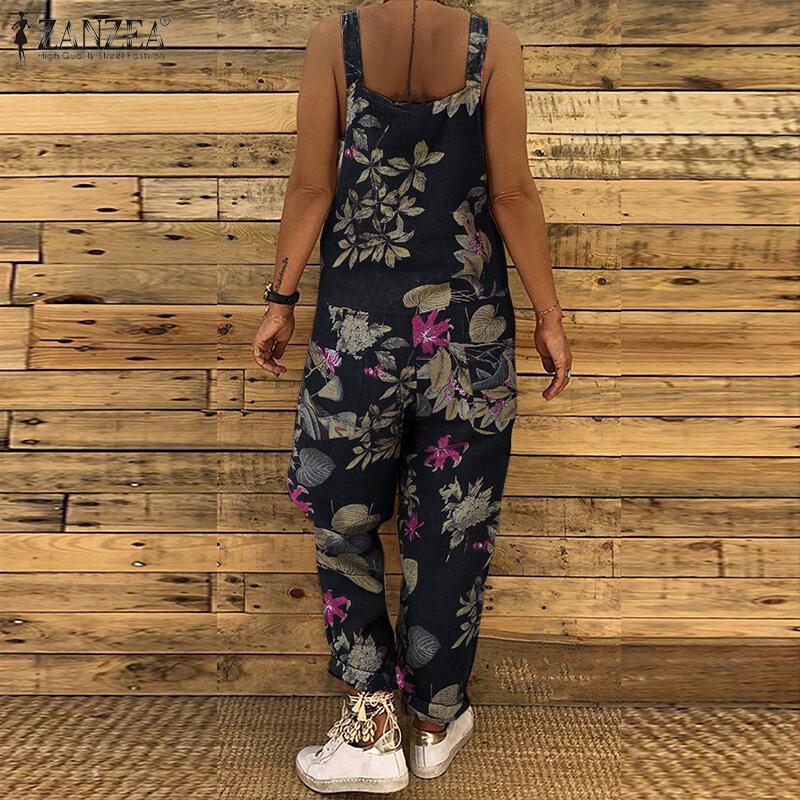 Женский комбинезон с цветочным принтом ZANZEA