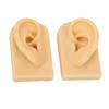 1 пара силиконовых моделей ушей, цвет светлой кожи, для практики пирсинга, 3D-модель уха для обучения акупунктуре, для демонстрации