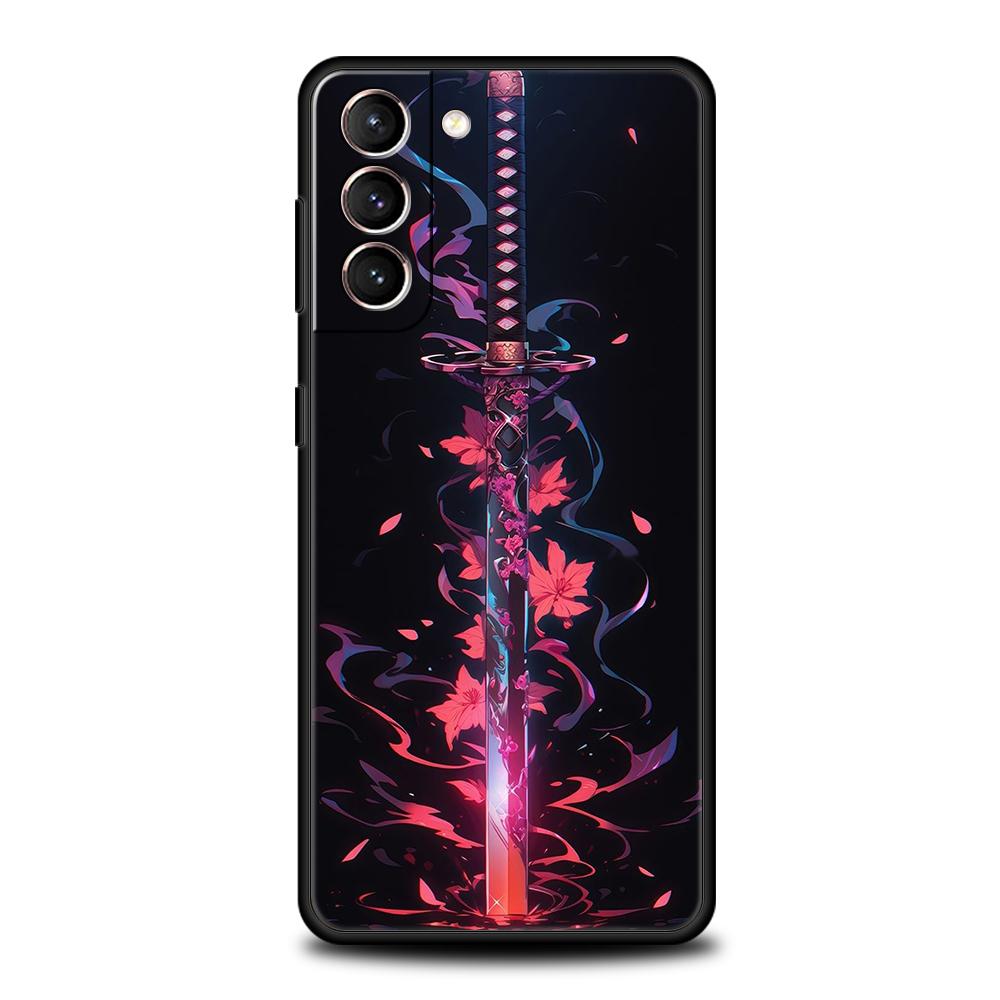 Phone Case Cover for Samsung Galaxy S25 Edge S24 S23 S22 S20 S21 FE Ultra S10 S10E Plus 5G Soft TPU The Sword Creative Pattern