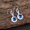 Natural Tanzanite Gemstone 925 Sterling Silver Jewelry Handmade Earrings 1.80" EE-13-1
