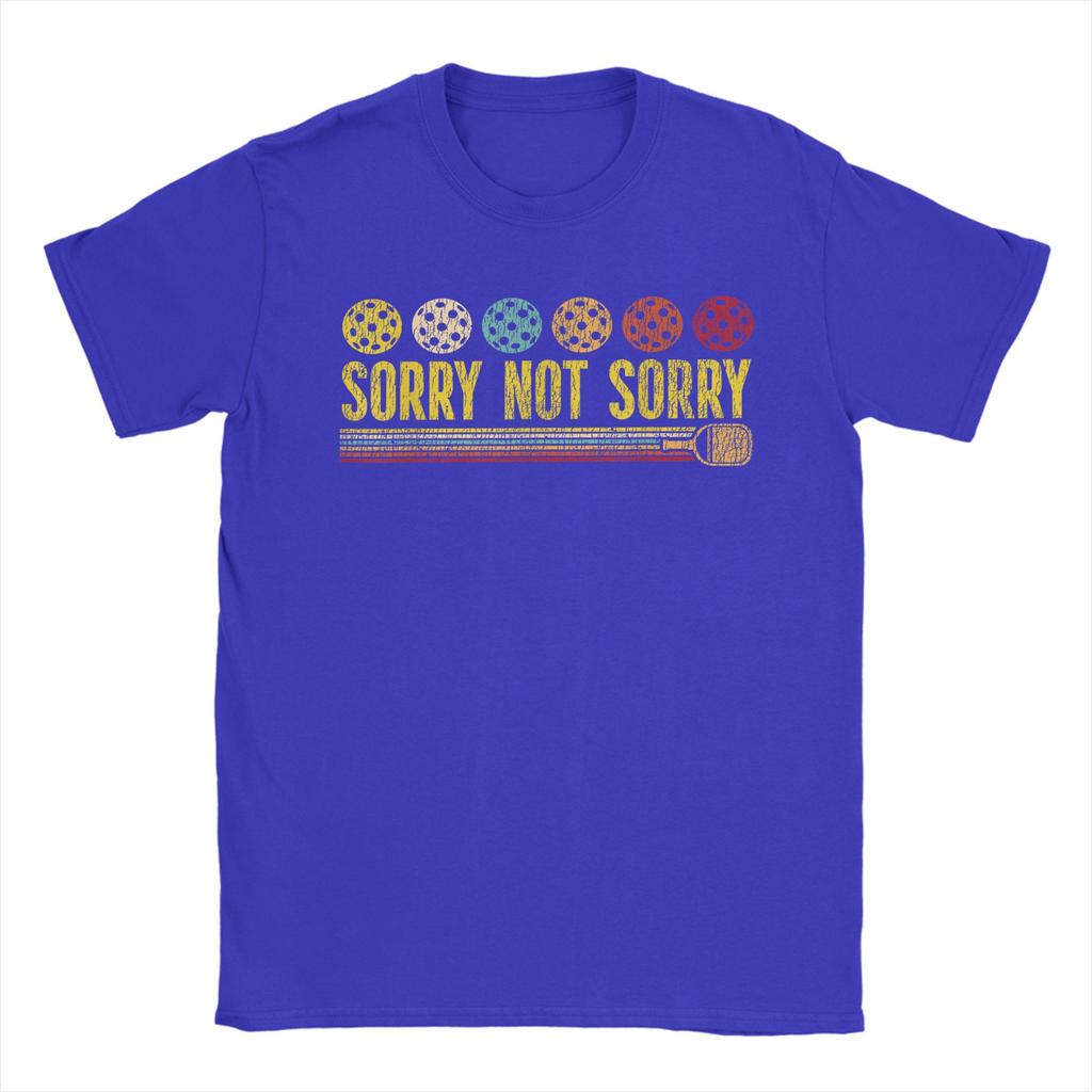 Casual T Shirt Summer Funny Pickleball Paddle Sorry Not Sorry Trending T Shirts Cotton Tee Shirt for Unisex Short Sleeve Clothes