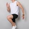 Мужской костюм-жилет из ледяного шелка, быстросохнущий спортивный костюм для фитнеса, мужской повседневный костюм для бега, большого размера, жилет, шорты, двухсекционный, свободный жилет