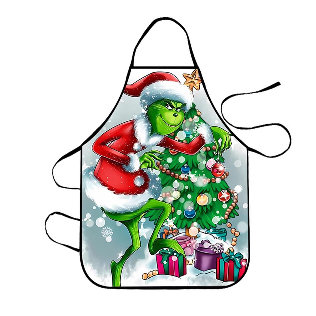 Christmas Aprons For Adults Thickened Apron Holiday Xmas Kitchen Apron Apron For Family Party Holiday