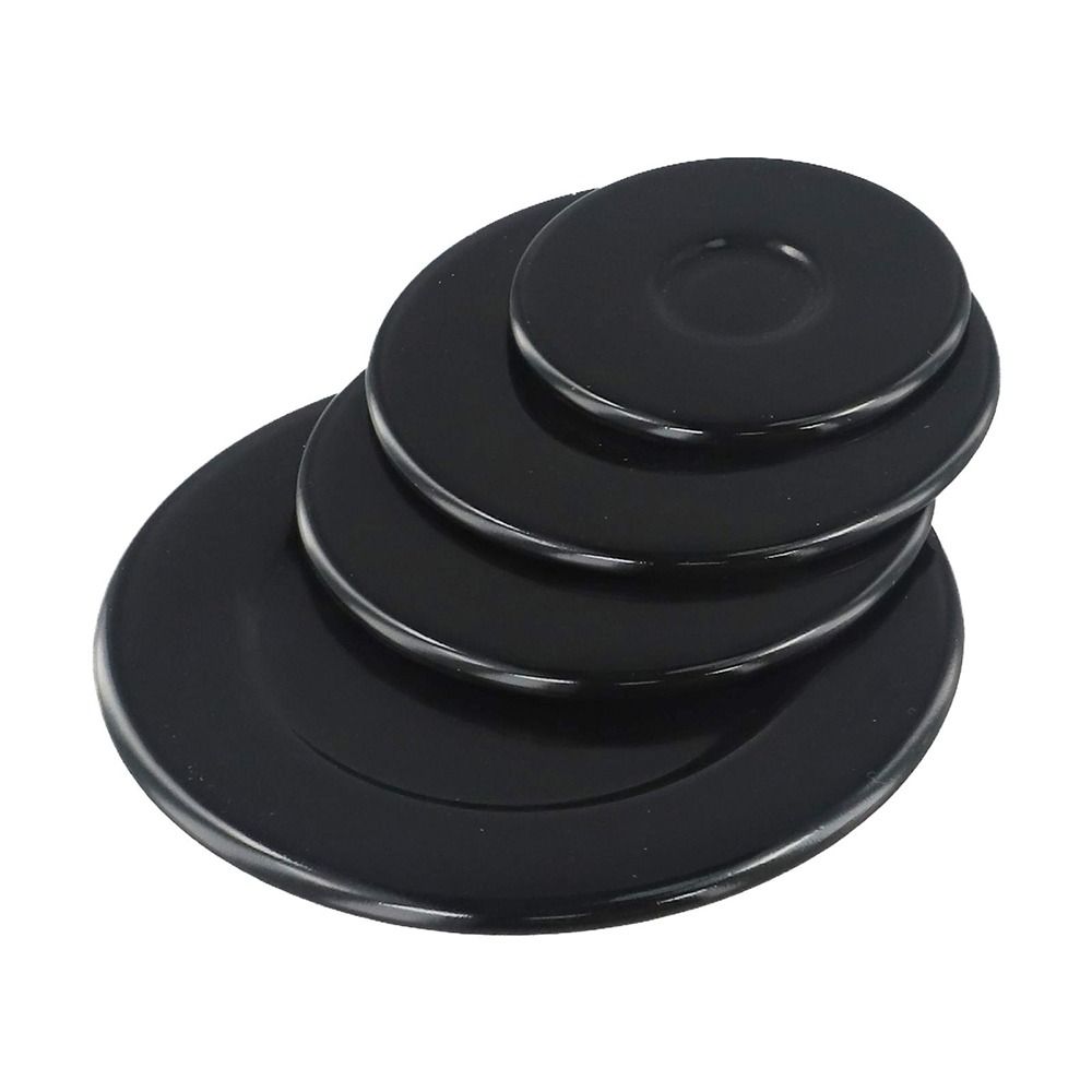 4pcs Concave Shape Cooker Hob Burner Cap Metal Flame Cap Cookware Tools Burner Crown Oven Use