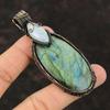 Labradorite Gemstone Pendant Copper Wire Wrapped Pendant Rainbow Moonstone Pendant Handmade Copper Wire Jewelry Birthstone Pendant For Gift