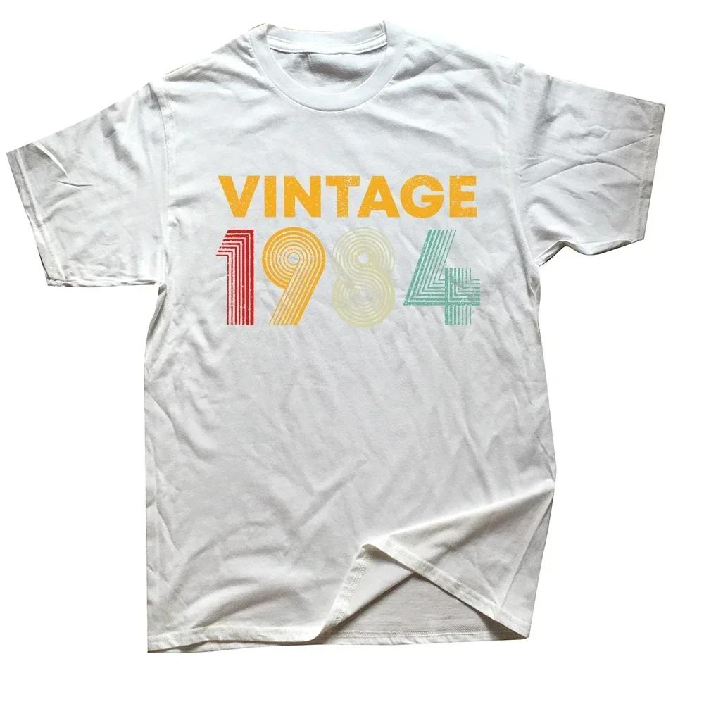 Летняя мужская футболка, сделанная в 1984 году, лимитированная серия, классические футболки, короткий рукав, хлопок, повседневная, оверсайз, мужская одежда