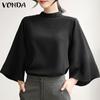 VONDA Весенняя женская блузка с рукавами 3/4, однотонные топы