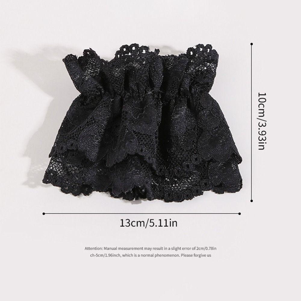 Costume Accessory Fake Cuff Lace Ruffled Wrist Lace Cuff Elegant Sweater Cuffs Stage Performance