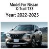 For Nissan X-Trail T33 2022-2025 Window Door Visor Vent Awning Sun Rain Wind Guard Cover Deflector Weathershield Car Accessories