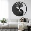 Metal Yin Yang Decor, Tree of Life Wall Decoration, Metal Wall Art, Wall Hanging, Home Office Living Room Decor, Metal Tree Art