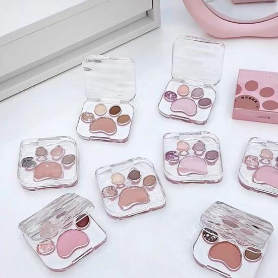 Палитра теней для век Cat Paw, 5 цветов, мерцающие матовые, натуральные, нюдовые, стойкие, водостойкие, с высоким содержанием пигмента, женские тени для век, принадлежности для макияжа глаз