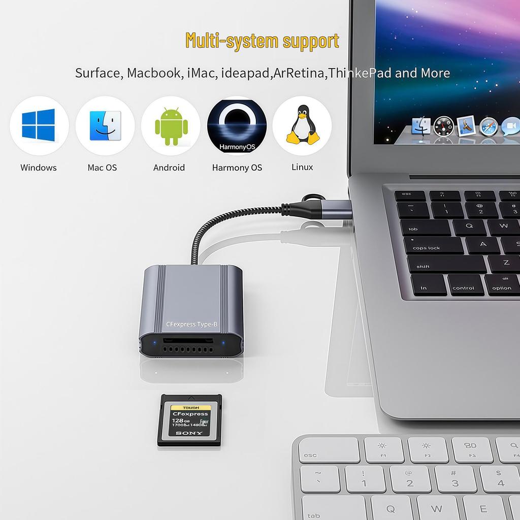 Высокоскоростной кардридер CFexpress Type B, USB 3.2, 10 Гбит/с