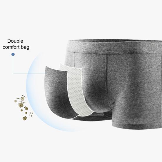 Мужские боксеры, эластичные, мягкие, со средней талией, антисептические, однотонные, дышащие, U-образные, выпуклые, бесшовные, мужские трусы больших размеров, нижнее белье