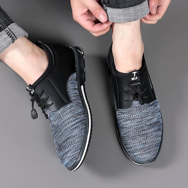 Модные мужские кроссовки, удобная классическая повседневная спортивная обувь, дышащий верх, технология смешивания цветов, модная тканевая обувь 2024