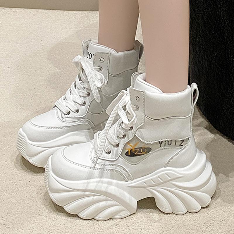 Модные готические ботинки на толстой платформе для женщин, осенне-зимние, ботильоны из искусственной кожи, женские, черные, на толстой подошве, мотоциклетные ботинки Mujer