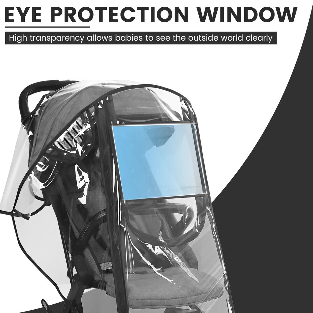 Дождевик для коляски Детская коляска Погодный Ветрозащитный Солнцезащитный Прозрачный Дышащий Аксессуары Универсальный