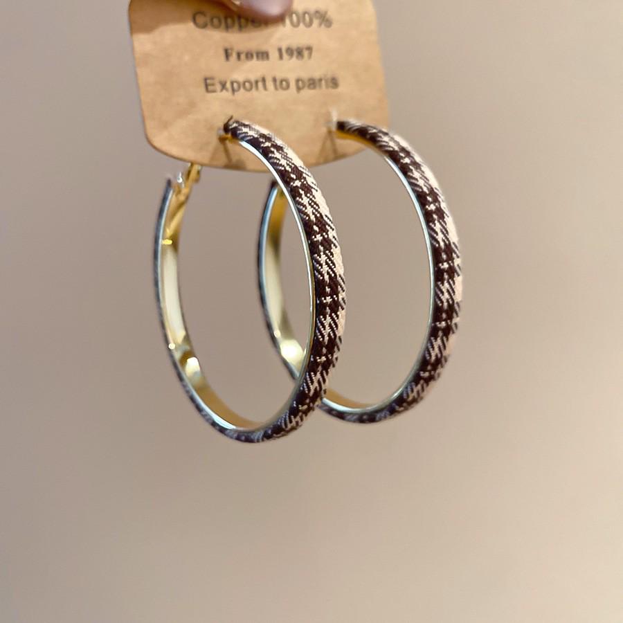 Серьги-пусеты Silver Needle Leopard Resin Geo Round, в стиле ретро Myer, нишевый дизайн для женщин
