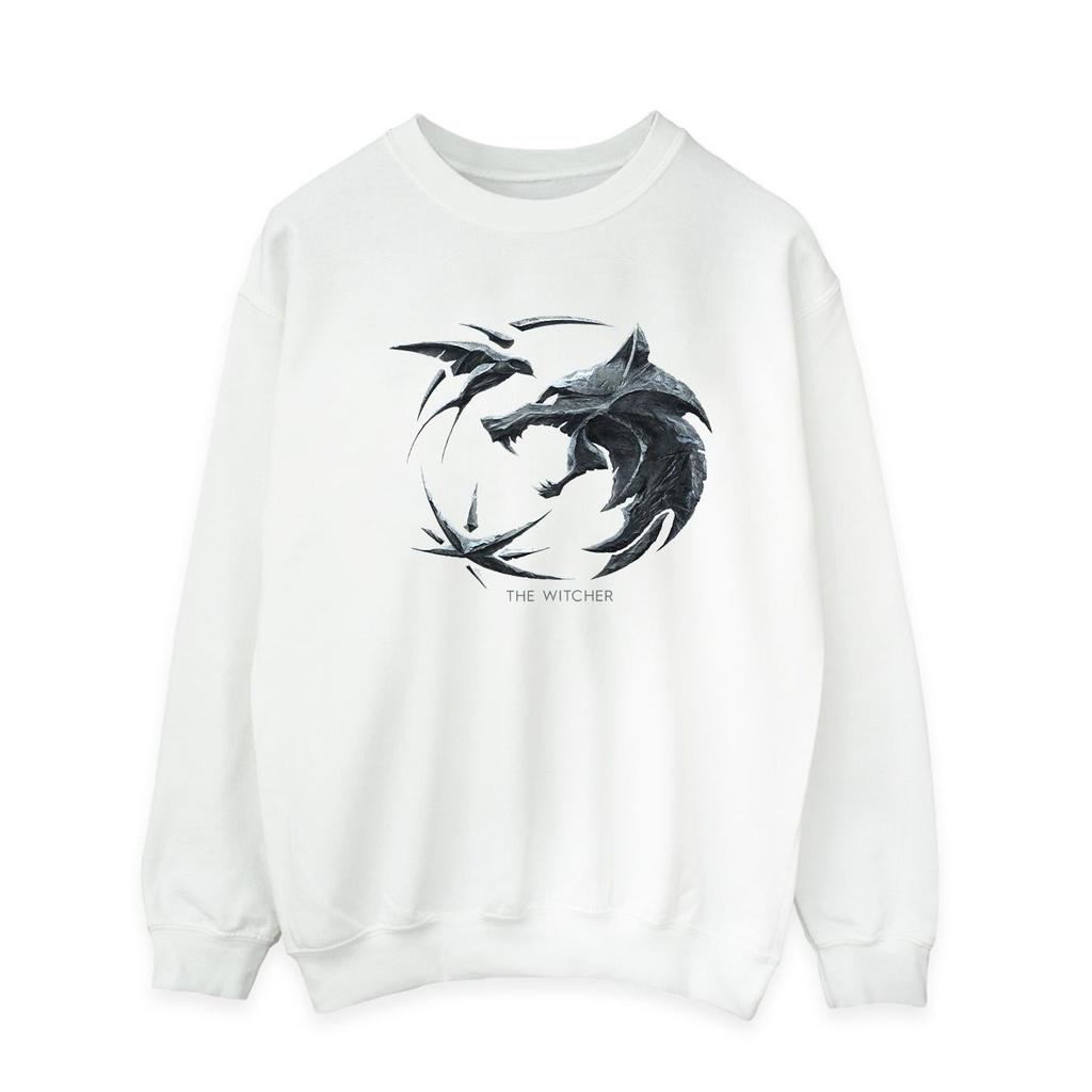 Netflix Mens The Witcher Wolf Logo Sweatshirt