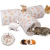 Suede T-shaped Tunnels Tubes Three-channel Foldable Hideout Pet Supplies Small Animal Tunnel Toys For Rabbits Guinea Pigs