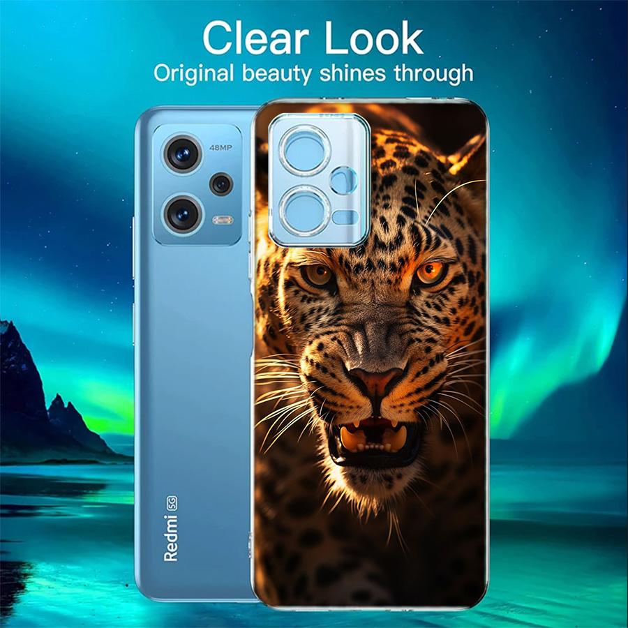 Majestic leopard Phone Case For Redmi 12 13C 12C 15C 9 10 10C Note 13 Pro Plus 14 15 Pro 9T 9C 9A TPU Soft Cover Clear Cell Case