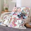 1pc, Marie Cat (1) Home Decor Flannel Blanket, Perfect Gift for Bedroom, Living Room, Travel, Camping, Car, Beach, Office Nap, Ideal Sofa Throw, Outdo