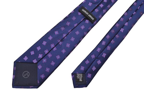 Giorgio Armani Necktie Square Pattern Silk Necktie Sword Width Ega24s020 00135 MARINE [Giorgio Armani] Men's (Size 8cm) 4R928-00135
