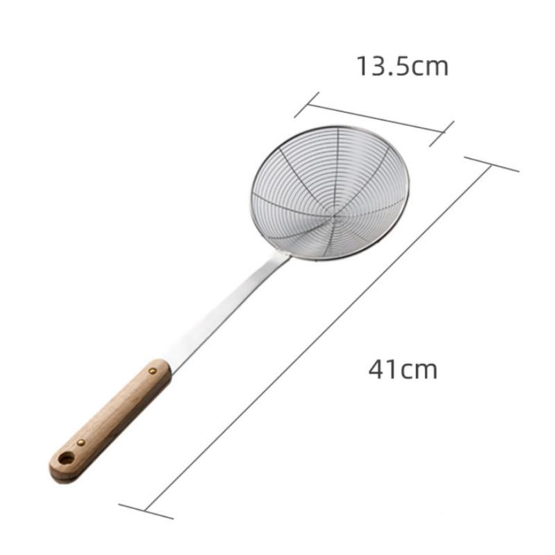 Сито из нержавеющей стали, ручка-ковш, шумовка, фильтр для жарки, длинный пищевой дуршлаг, кухонная сетка для жарки, сито, инструмент для выпечки, кулинарный инструмент