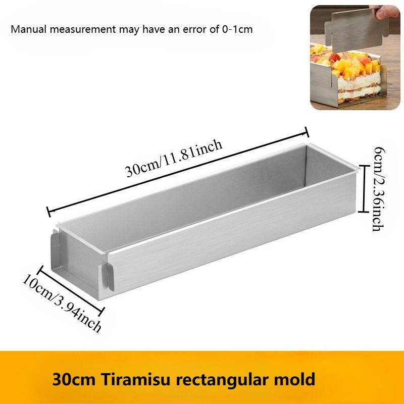 Aluminium Rectangular Tiramisu Cake Pan with Stable Base - Suitable for Tiramisu,Cheesecake and Mousse Cake - Kitchen Essentials