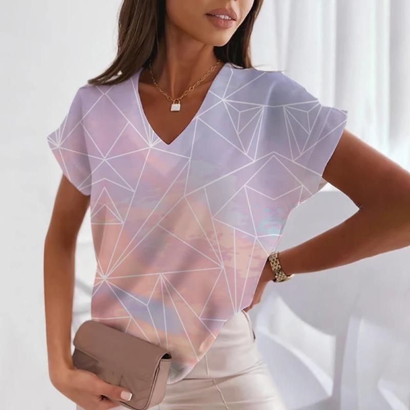 Новая женская футболка в клетку, летняя уличная мода, короткий рукав, свободный, 100-й размер, индивидуальный, с коротким рукавом и 3D-принтом