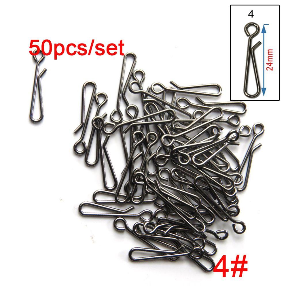 Portable Line tackle Stainless Steel Barrel Swivel Fast lock Connector Fishing Hanging Snap