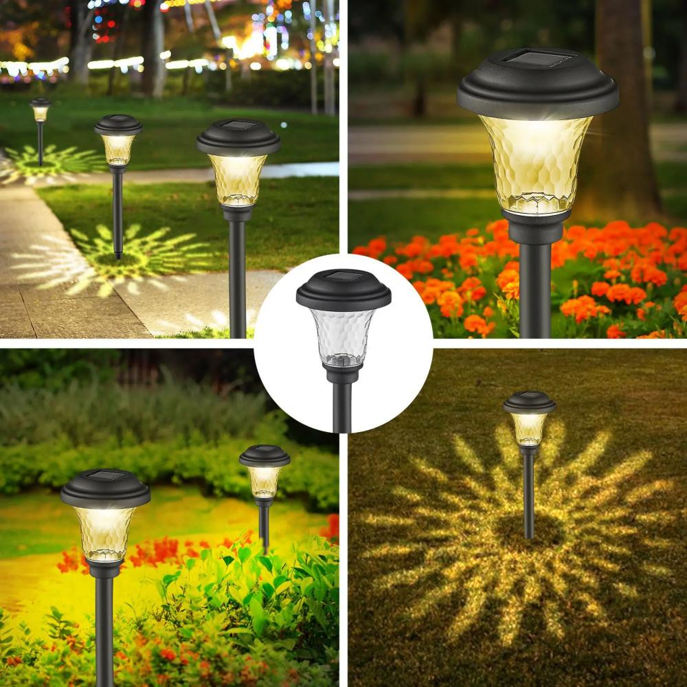 4/1pcs Outdoor Solar Yard Lamp Solar Pathway Lights RGB Color Changing/Warm White Waterproof LED Solar Lights for Garden Path