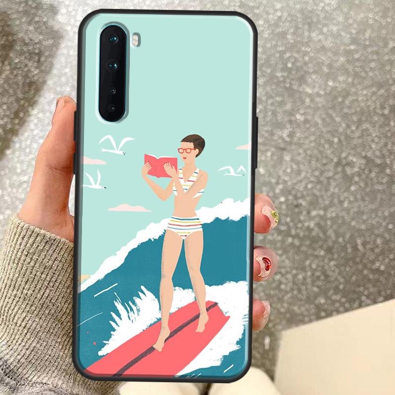Чехол для телефона OnePlus с рисунком доски для серфинга, серфинга, серф-девушки. Для моделей 15 15R 13 13R 13T 12 12R 11 10 10R 10T 8T Nord CE 5 4 2 3 Lite N20 N30 Coque