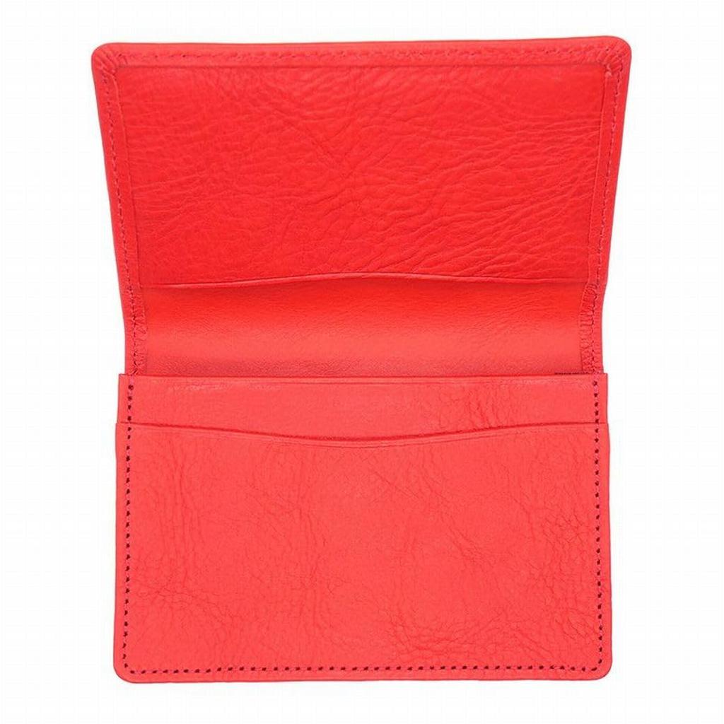 Кошка Даян Даян визитница из натуральной кожи волк красный [Wachifield]