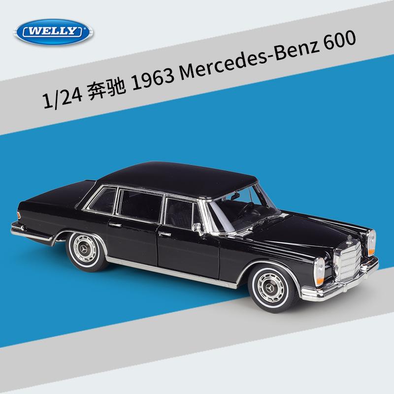 Новый продукт 1/24 1963 Mercedes Benz 600 Седан Симуляция Сплав Модель Автомобиля Игрушка Коллекция Дисплей Украшение Подарки для Мальчиков и Девочек