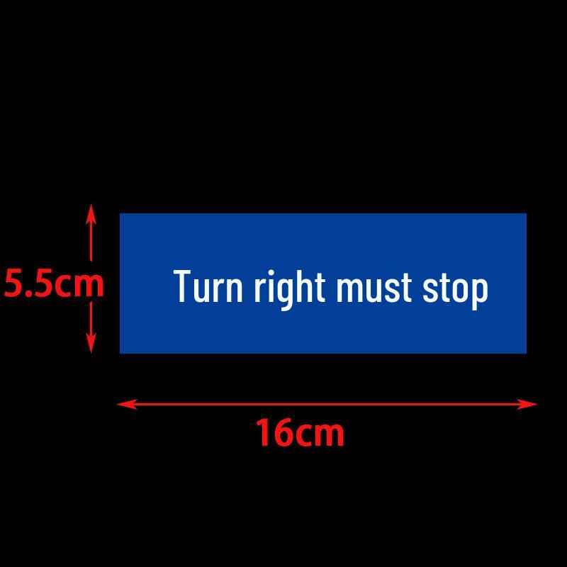 Reflective Warning Sticker: Right Turn, Stop, Truck Blind Spot, Parking, Yielding, Danger