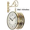 Металлические аналоговые двусторонние винтажные вокзальные настенные часы для дома