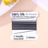 2# 0.45мм 10шт/пакет Ручной работы 100% Натуральный шелковый шнур Веревка с бисерной шелковой нитью Игольный конец Шелк для изготовления DIY ювелирных изделий