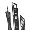 Architecture Silhouette Metal Bookend Book Ends Supports Anti Skid Stoppers Durable