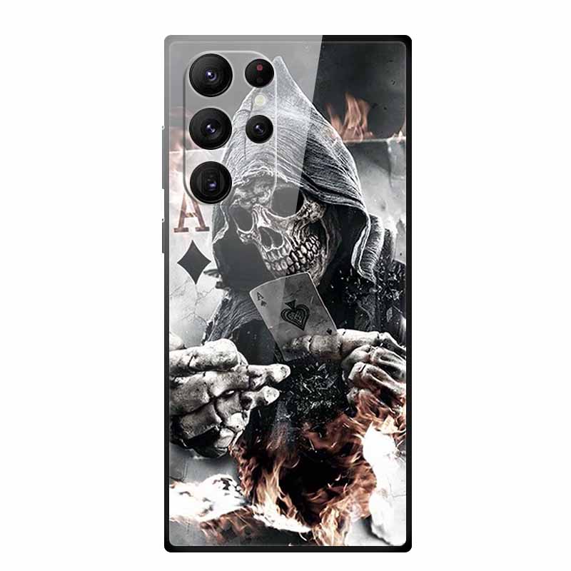 Tempered Glass Case For Samsung Galaxy S25 Ultra Case S 25 Ultra Hard Back Cover Soft Bumper For Samsung S23 S22 S24 Ultra Case