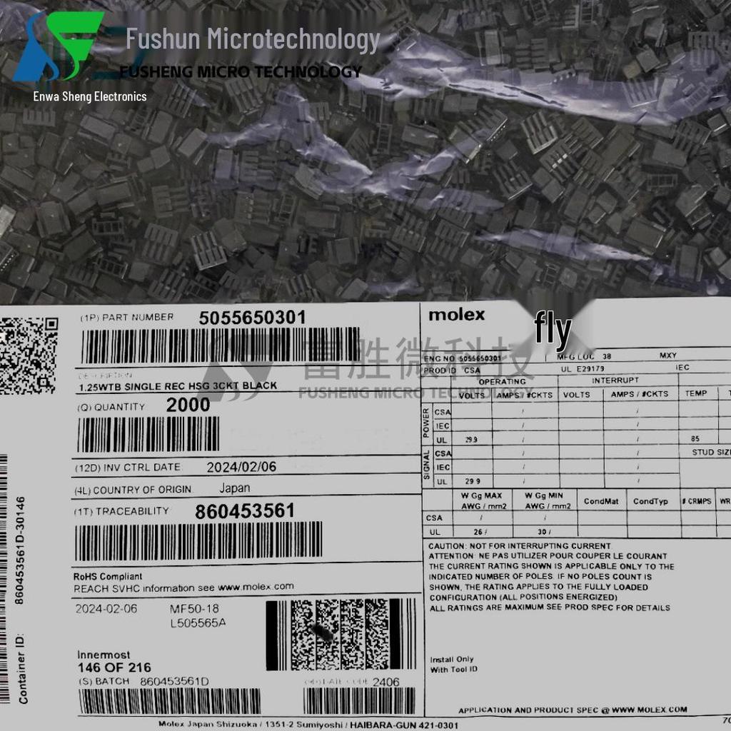 Molex Connector 505565-0301 Housing, 3-Pin, 1.25mm - Original, In Stock