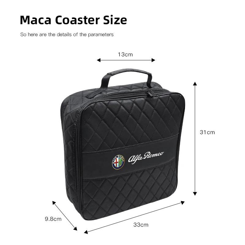 Hub Caps Car Charging Cable Storage Bag Trunk Organizer For Alfa Romeo 147 MiTo Giulia 156 159 Stelvio 4C Giulietta Brera Disco XGHIJ1