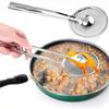 Stainless Steel Fried Food Fishing Oil Scoop, Multi-functional Filter Spoon with Clip Food Kitchen Oil-Frying BBQ Filter