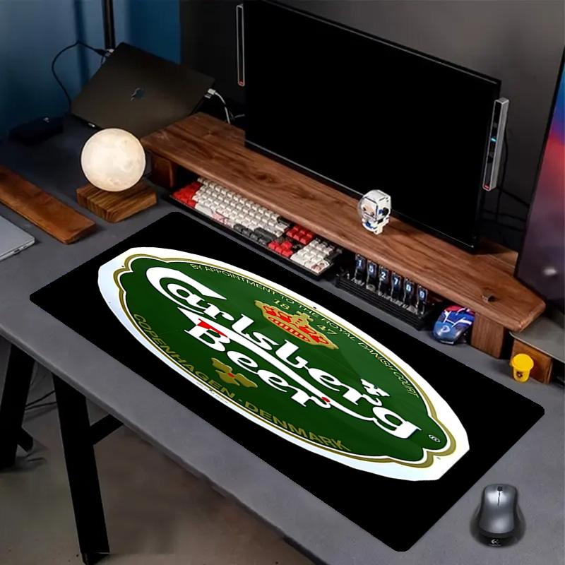 Carlsberg Print Mouse Pad, Anti‑Slip Desktop keyboard Mat, for PC Laptop Gaming Working Daily Use, Cool Festival Birthday Gift