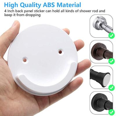 2 шт. Универсальный держатель-крепление для штанги душевой занавески на стену, на клейкой основе, фиксатор для штанги-распорки, без сверления, наклеиваемый, с винтовым креплением