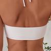 1011 new European and American bikini swimsuit women's white suspender high waist high-end swimsuit